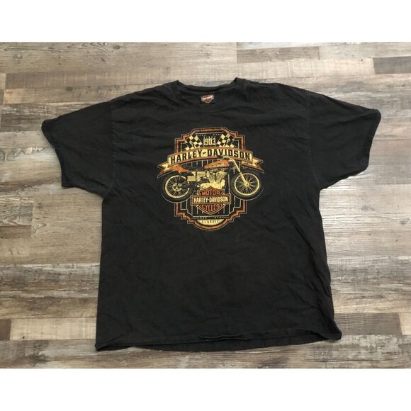 Harley Davidson Mens XL Bartels Los Angeles CA Black T Shirt Short Sleeve - Picture 1 of 6